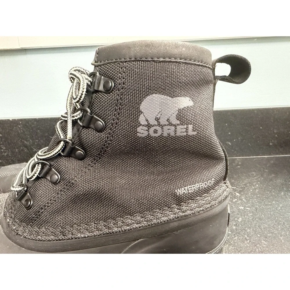 Sorel Cheyanne II Short Nylon Waterproof Duck Boots Black Men's US 9 NM2340